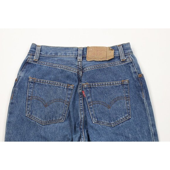 Vintage 90s Levis 901xx Womens 27 Thrashed Button Fly High Waisted Mom Jeans - Picture 11 of 15